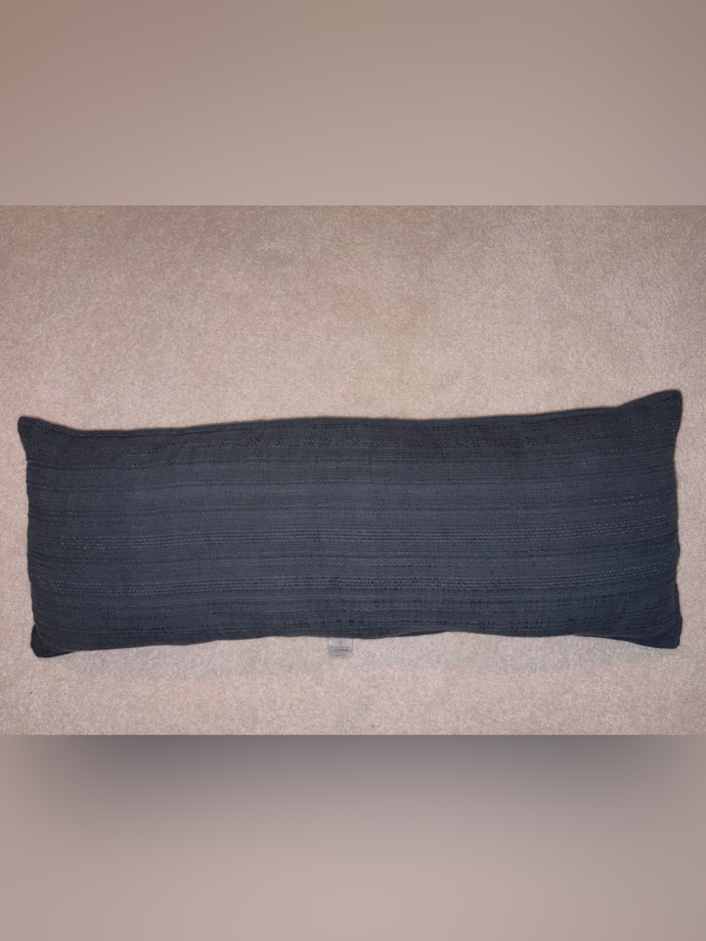 Textured Lumbar Throw Pillow - Dark Grey/blue